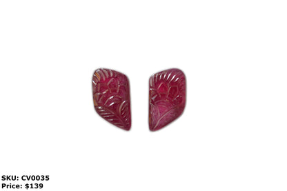 Pink Sapphire Pair Carving