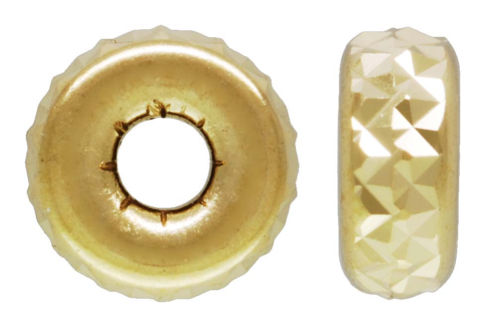 Pyramid-Cut Rondelle Spacer Beads