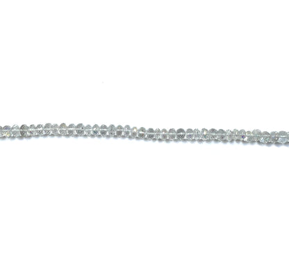 Crystal Quartz Coated Rondelle Beads