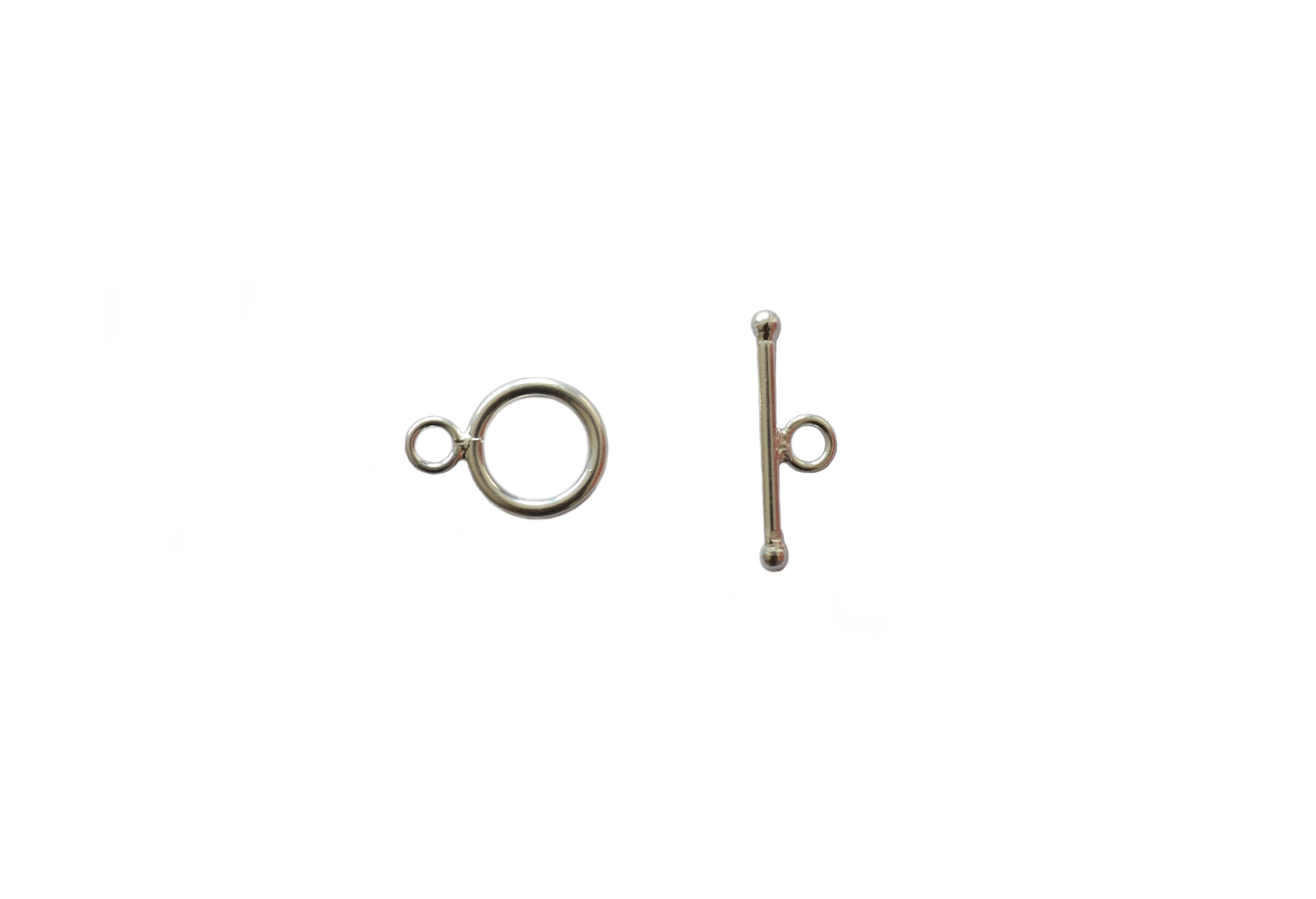 Clasp, Toggle, Sterling Silver, Jump Ring 6mm. Sold Per Pair