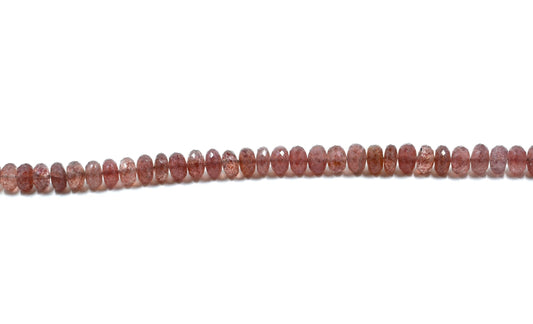 Cherry Quartz Rondelle Beads
