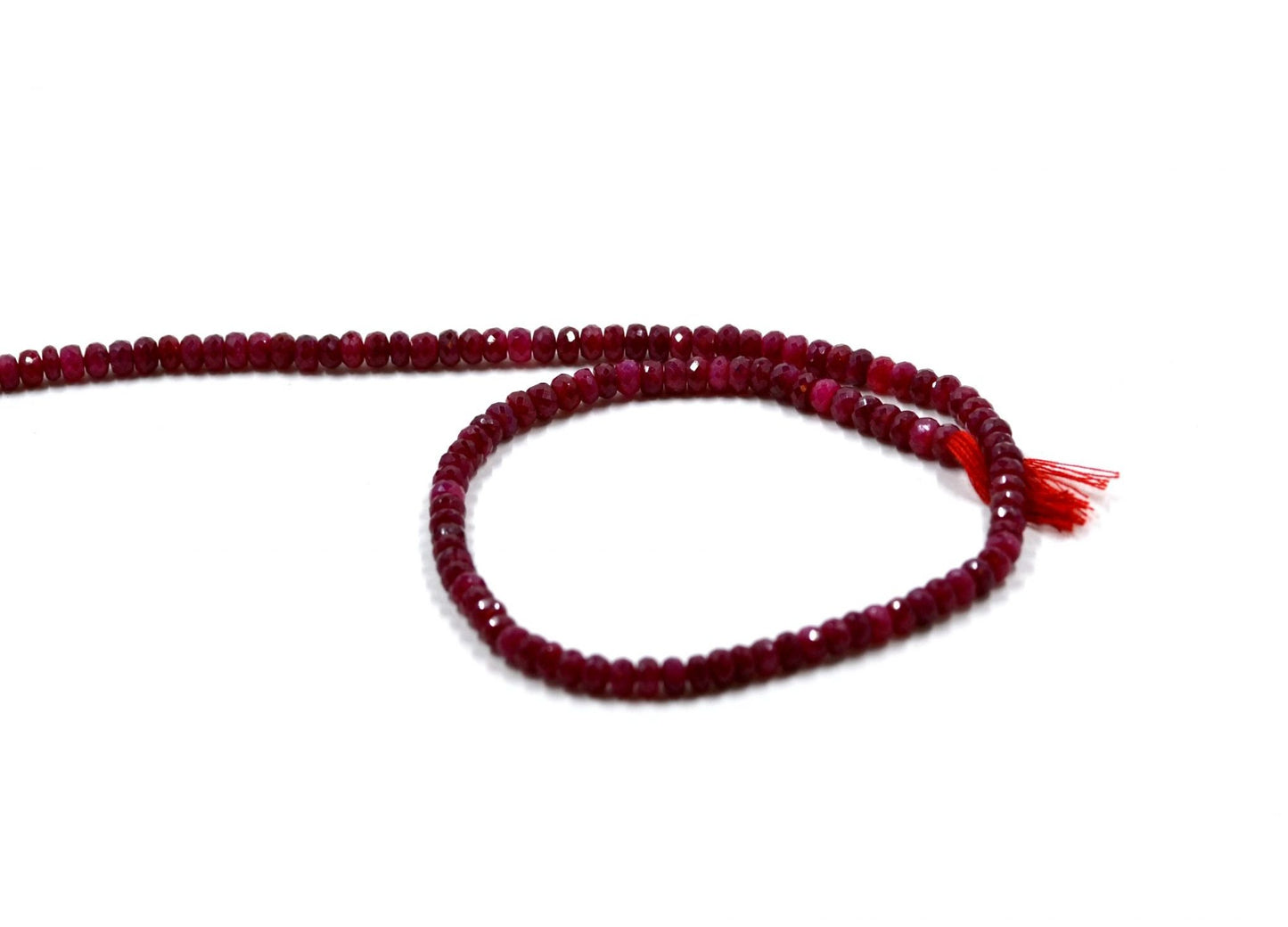 Dyed Ruby Rondelle Beads