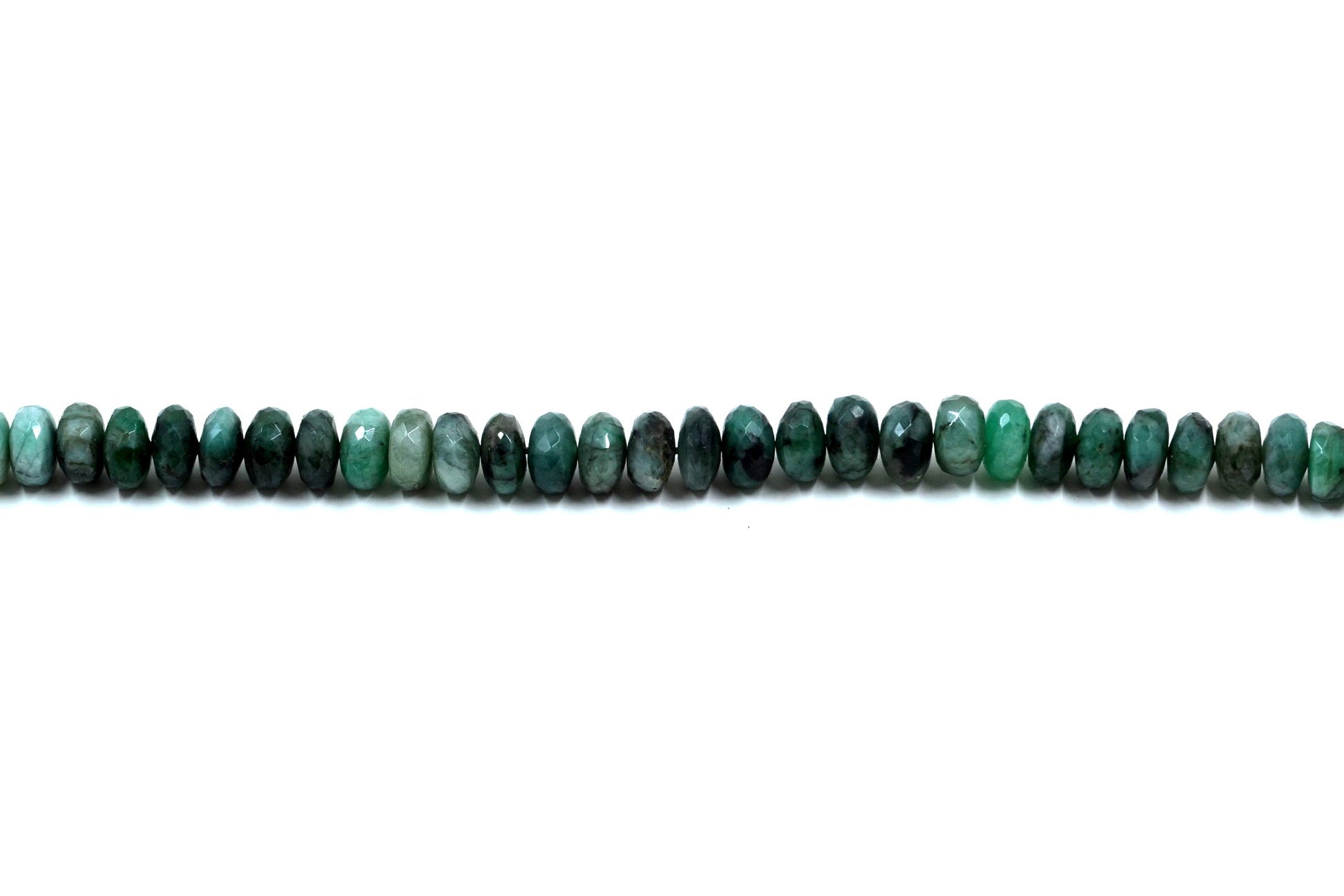 Emerald Rondelle Gemstone Beads