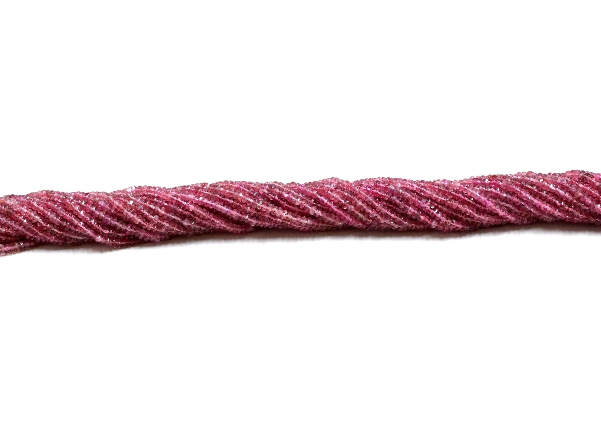 Pink Tourmaline Rondelle Beads