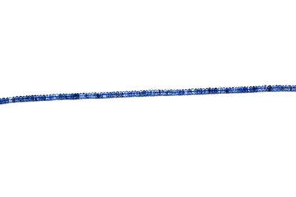 Blue Kyanite Rondelle Faceted Gemstone Beads