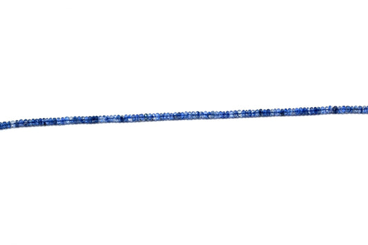 Blue Kyanite Rondelle Faceted Gemstone Beads