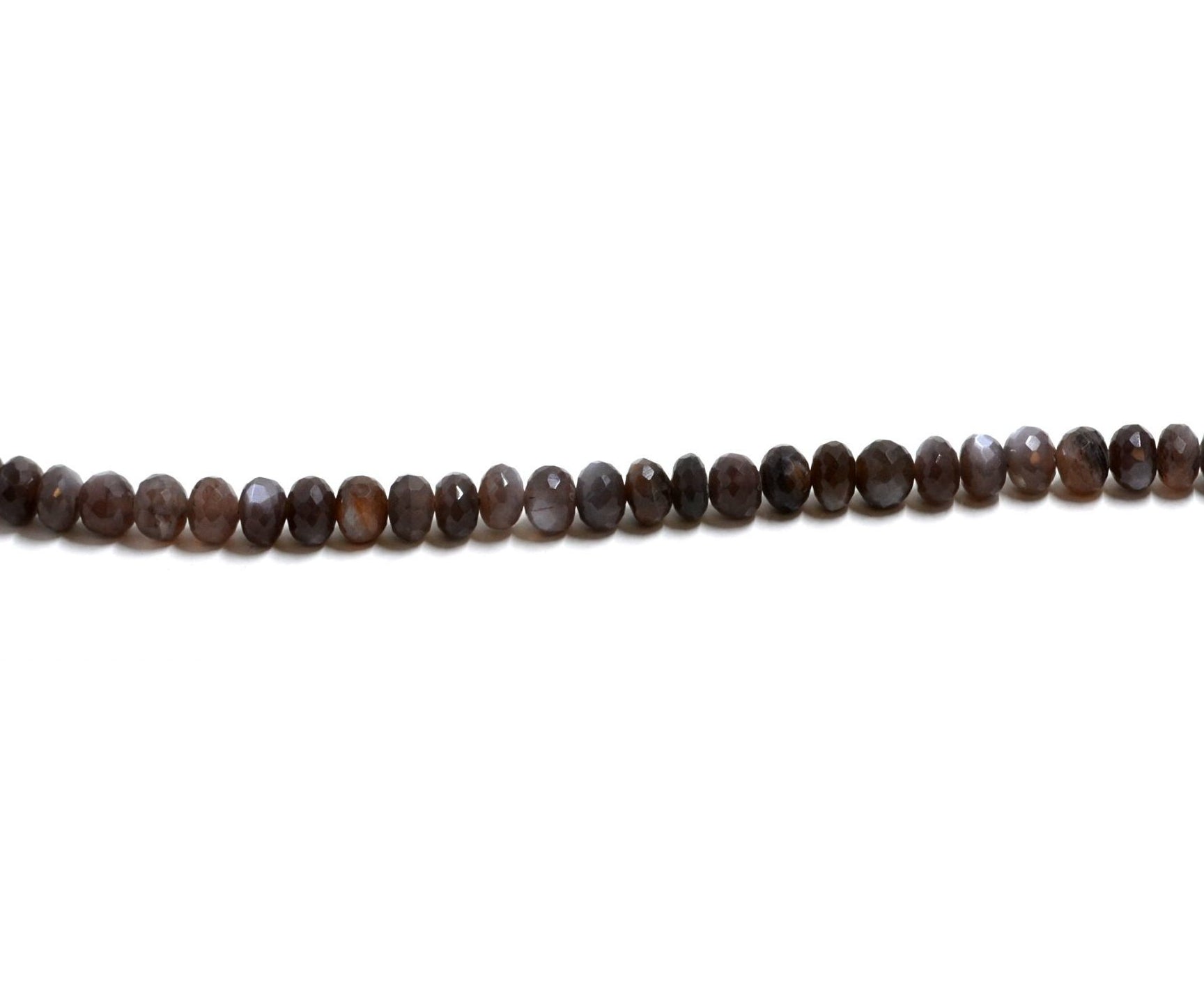 Coffee Moonstone Rondelle Faceted
