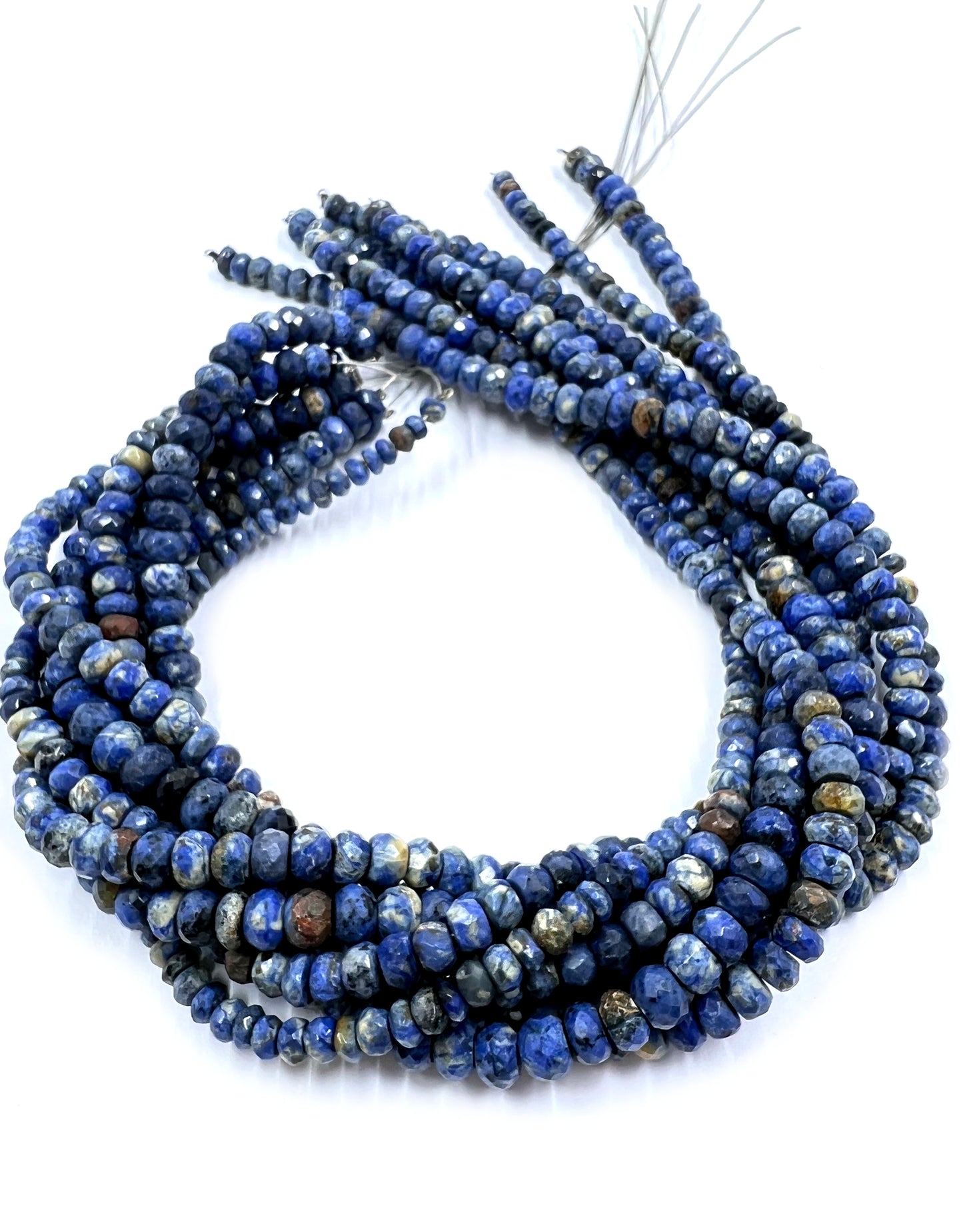 Dumortierite Rondelle Beads