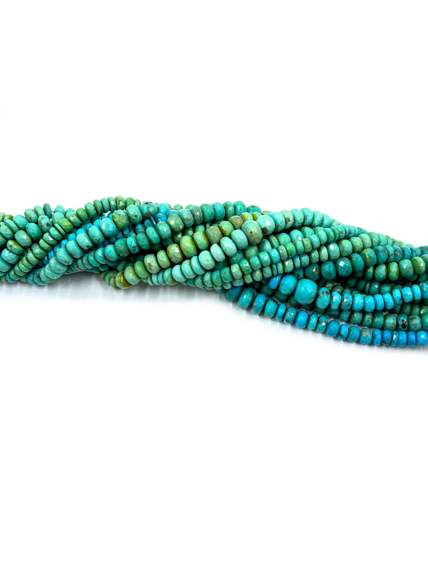 Turquoise Rondelle Faceted Beads