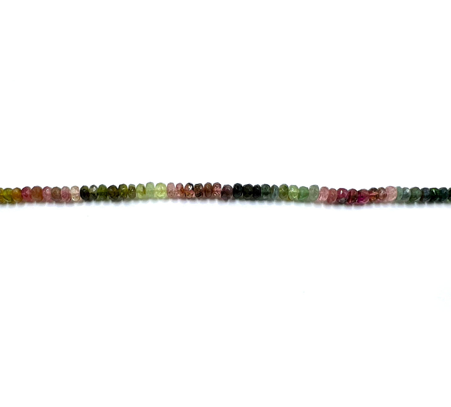 Multi Tourmaline Rondelle Beads