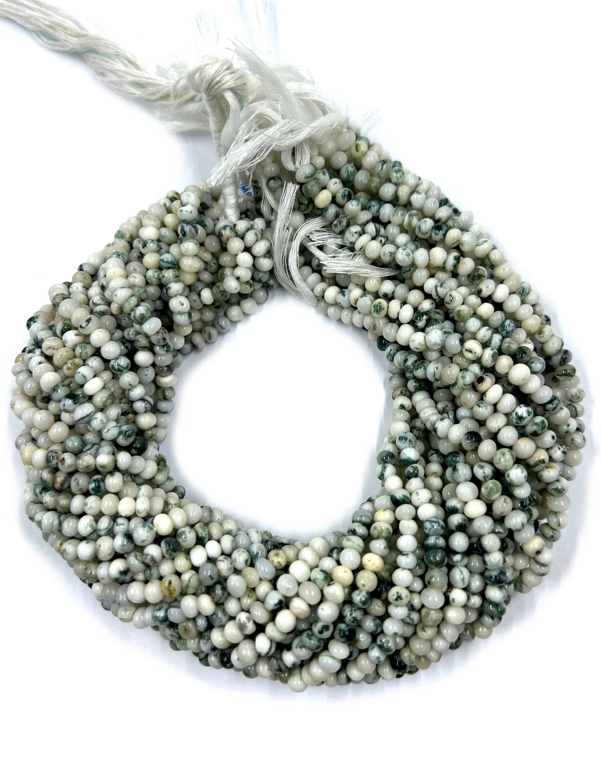 Tree Agate Rondelle Beads