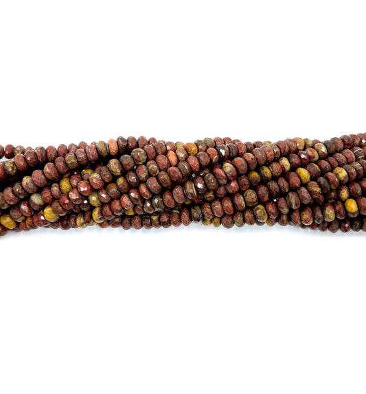 Brown Chalcedony Rondelle Gemstone Beads