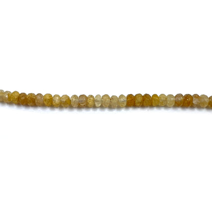 Orange Quartz Rondelle Beads