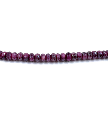 Coated Moonstone Rondelle Beads