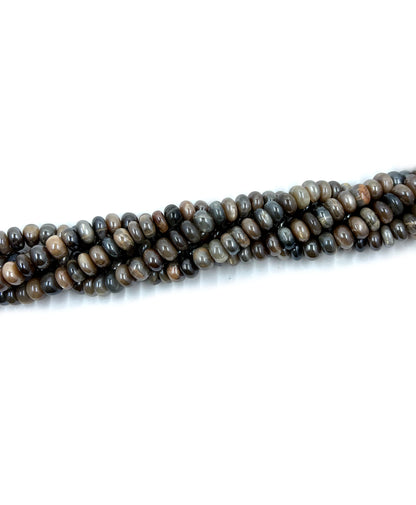 Coated Moonstone Rondelle Beads