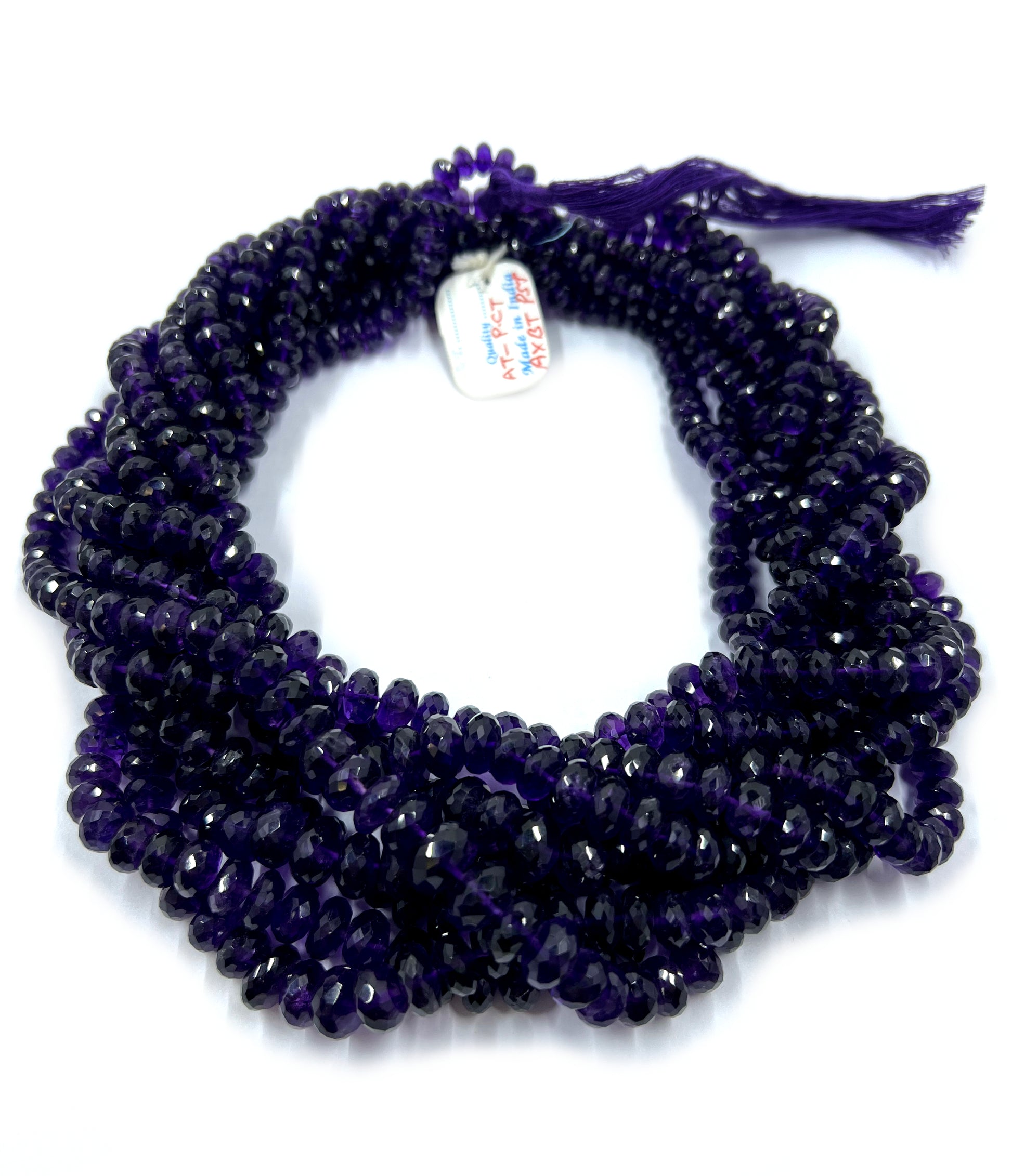 Amethyst Rondelle Beads