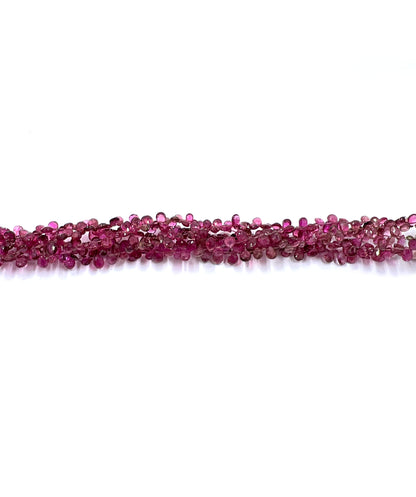 Pink Tourmaline Pear Beads