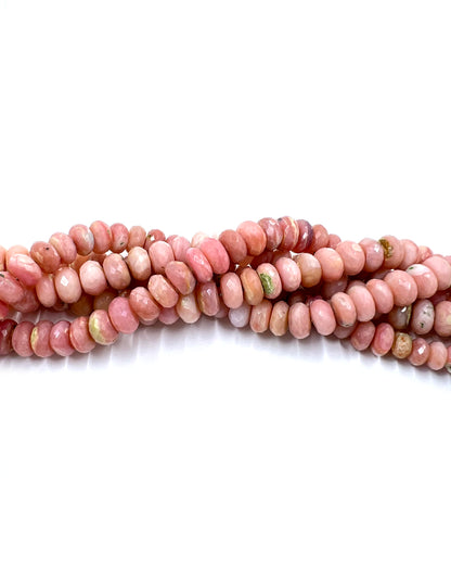 Pink Opal Rondelle Beads