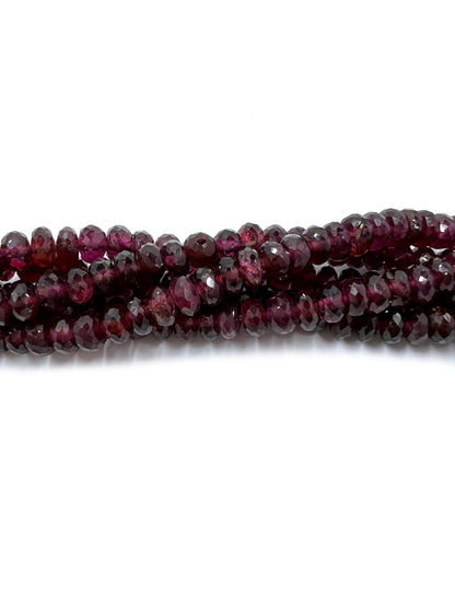 Rhodolite Garnet Rondelle Beads
