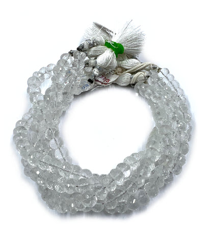 Crystal Quartz Rondelle Beads