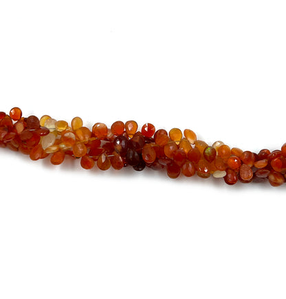Fire Opal Teardrop Beads