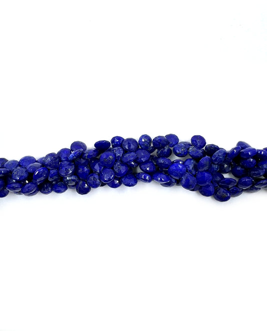 Lapis Heart Faceted Gemstone Beads