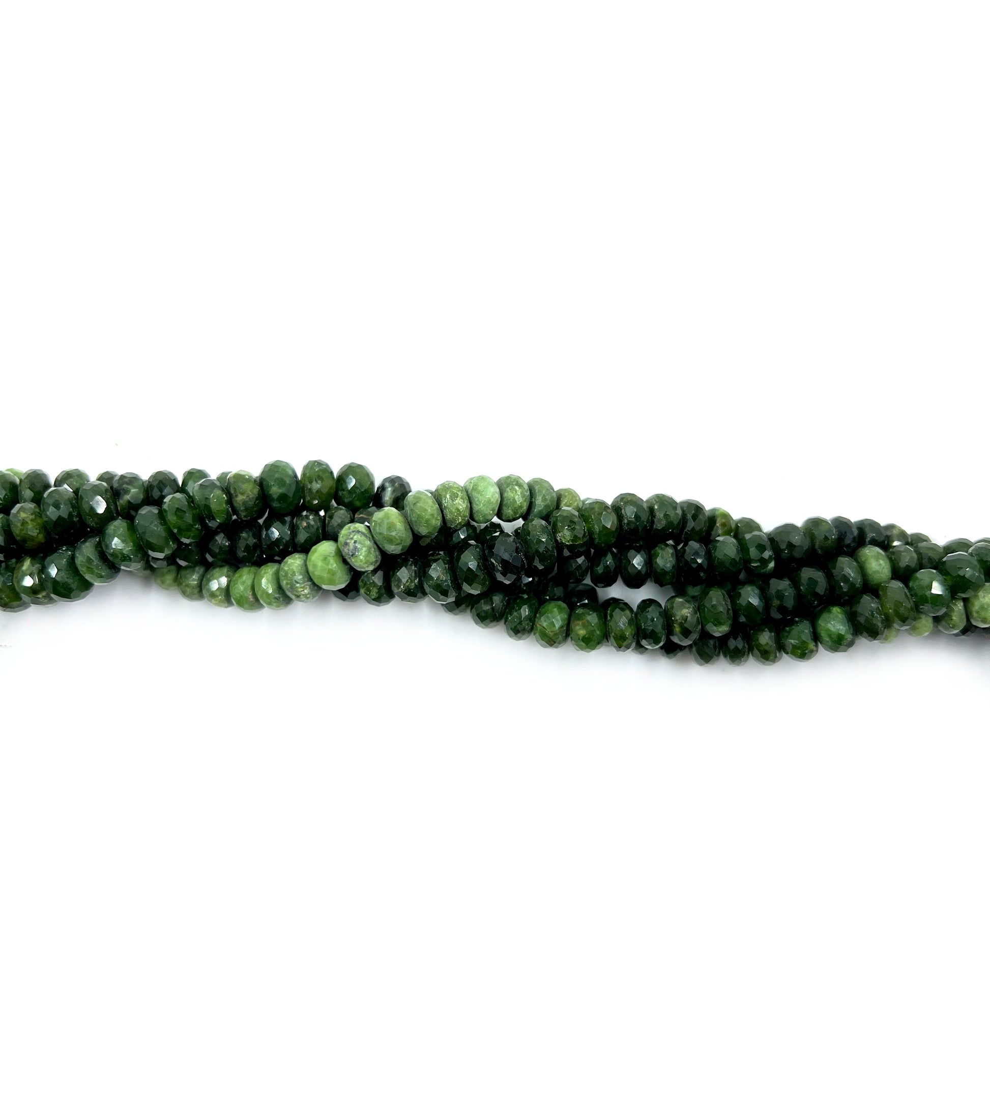 Olive Chryso Rondelle Beads