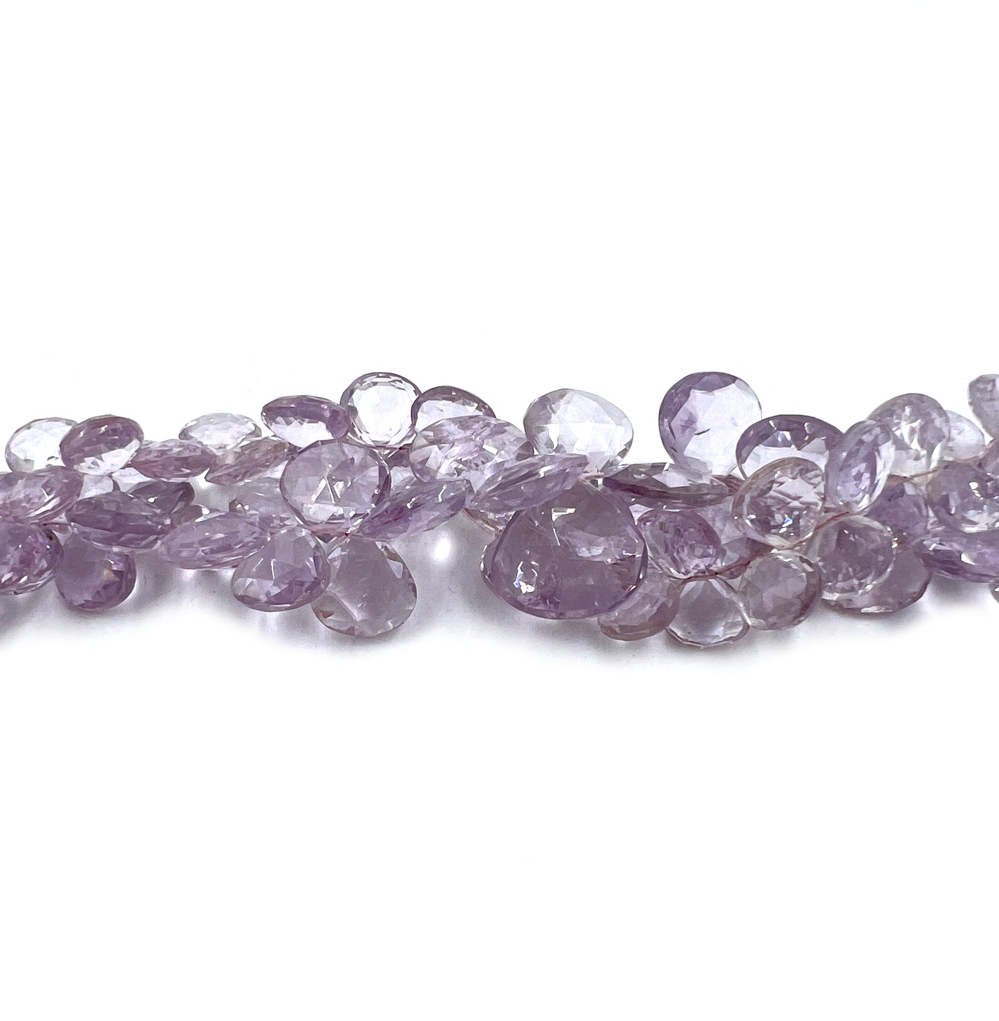 Amethyst Heart Faceted Gemstone Beads