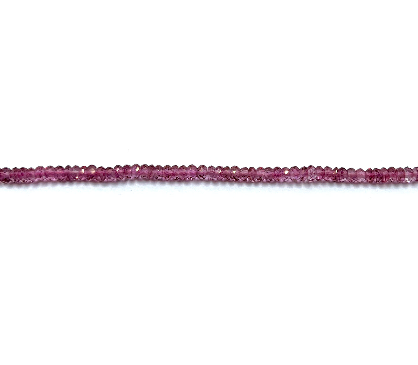 Coated Pink Topaz Rondelle Beads
