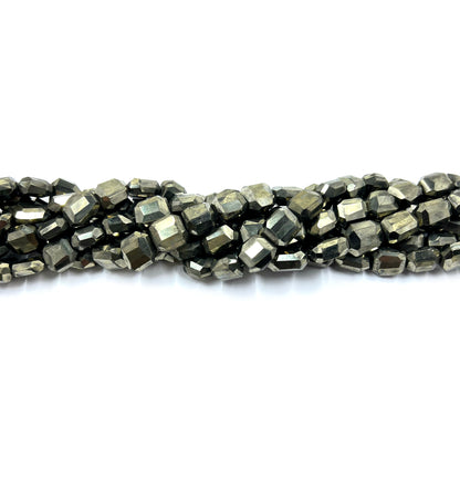Pyrite Nugget Faceted Beads