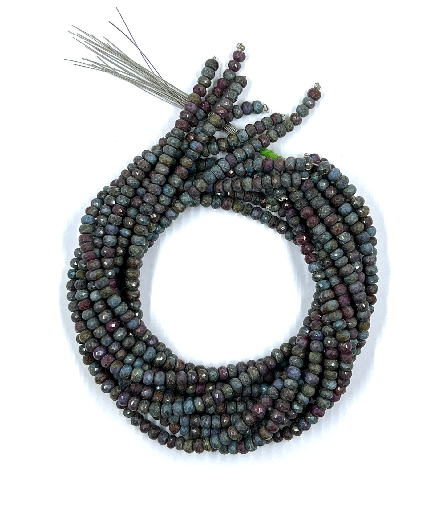 Ruby Kyanite Rondelle Beads