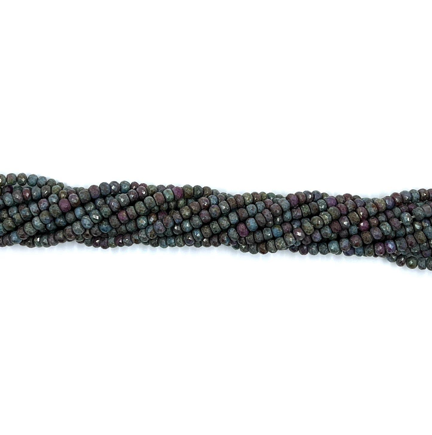Ruby Kyanite Rondelle Beads