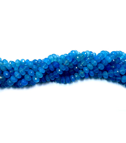 Treated Chalcedony Rondelle Beads